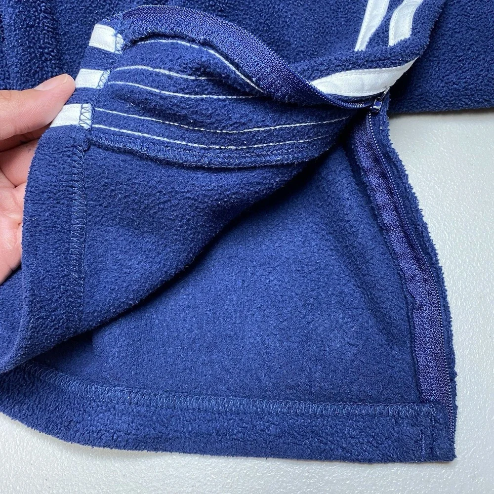 90s Adidas Sweatpants 2XL (Long) Pile Fleece Baggy Navy